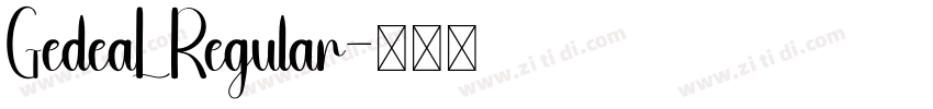 GedeaL Regular字体转换